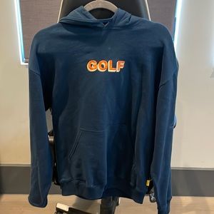 Golf Wang hoodie navy with orange letters. Size Small